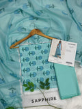 SAPPHIRE Premium Lawn 3PC Unstitched Suit – Aqua Mint
